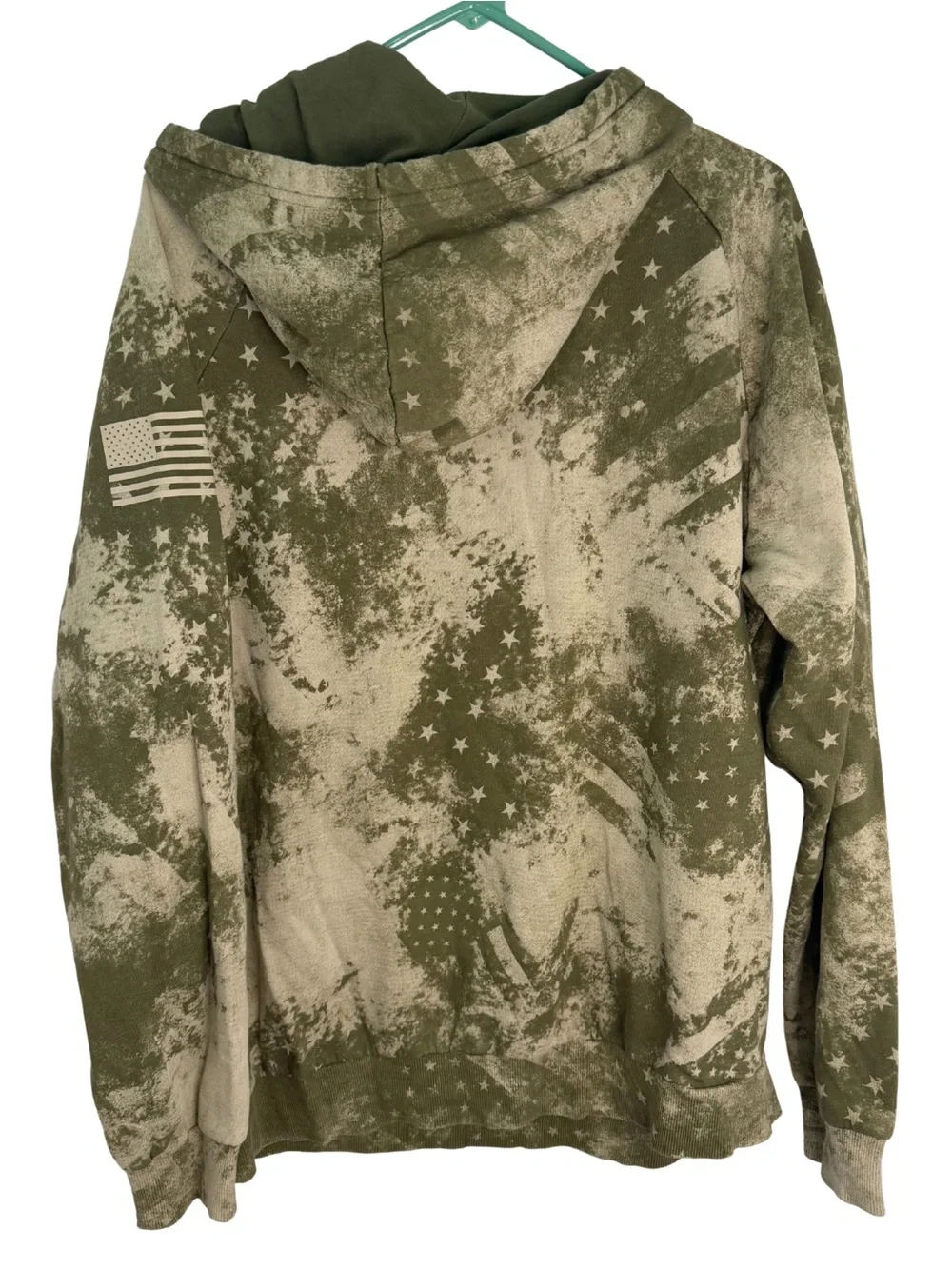 Under Armour Olive Green & Beige Freedom Camo Long Sleeve Hoodie